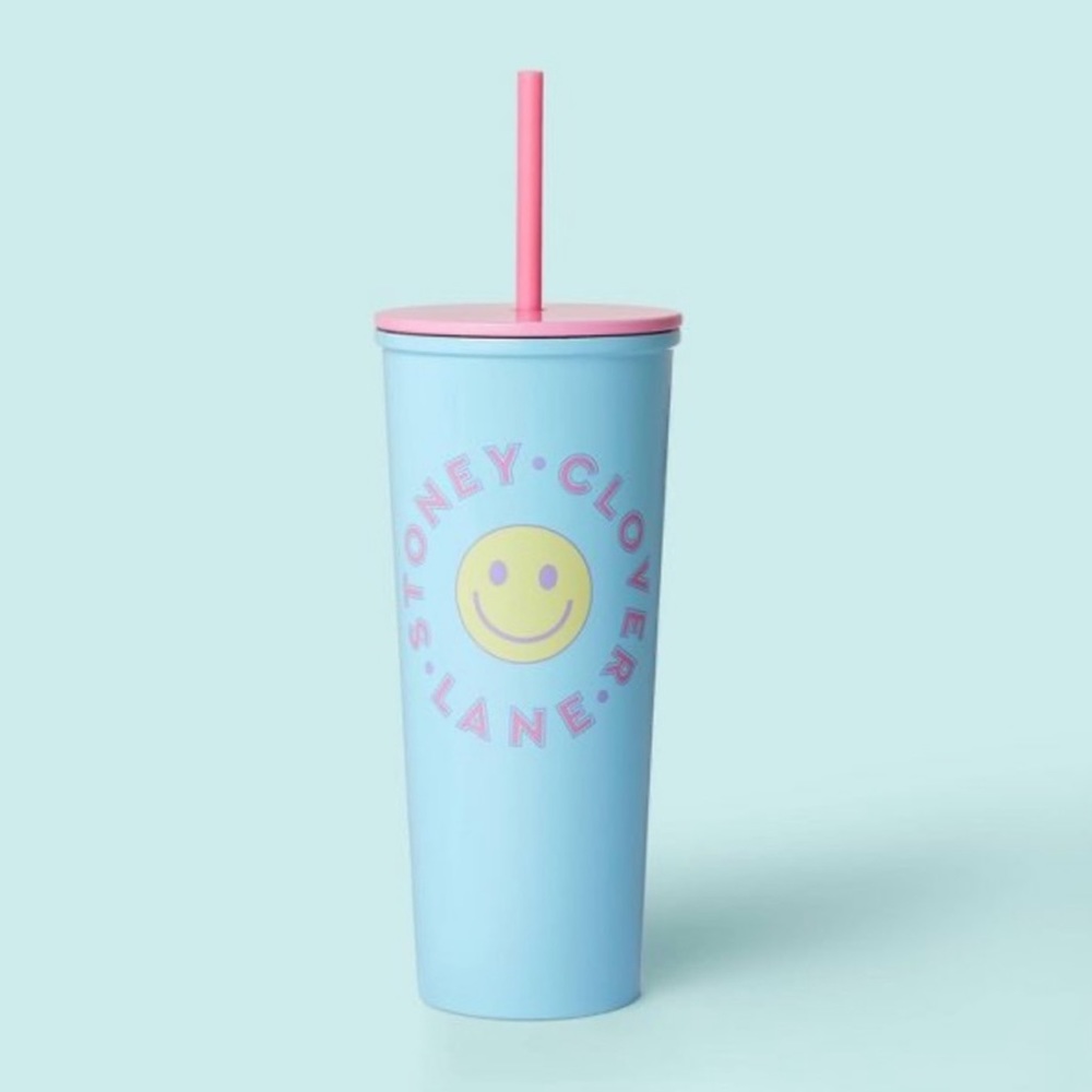 Stoney Clover Lane x Target 23oz Stainless Steel Tumbler with Straw Blue NWT